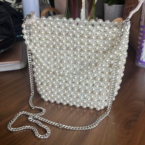 Zara Pearl Mini Bucket Bag